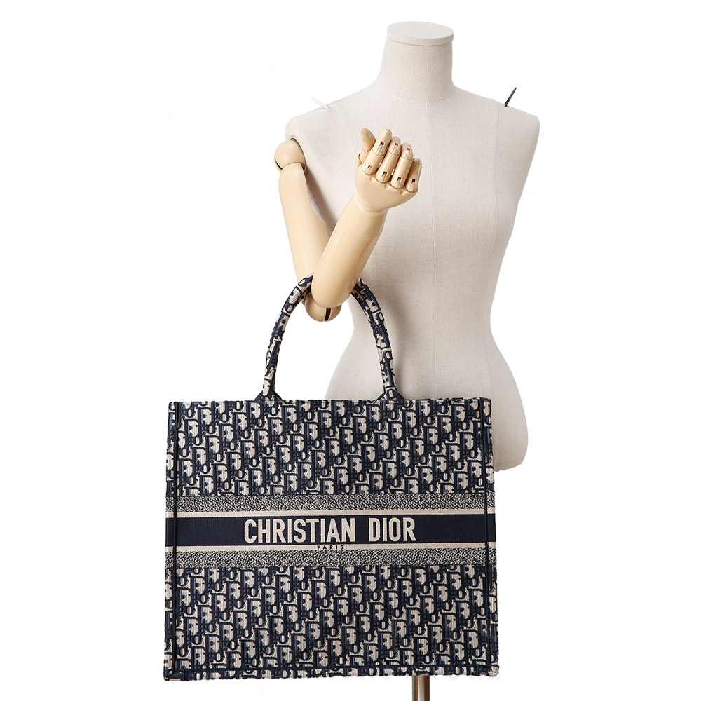 CHRISTIAN DIOR(USED)크리스찬디올 오블리크 북토트 라지 백